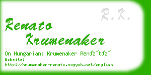 renato krumenaker business card